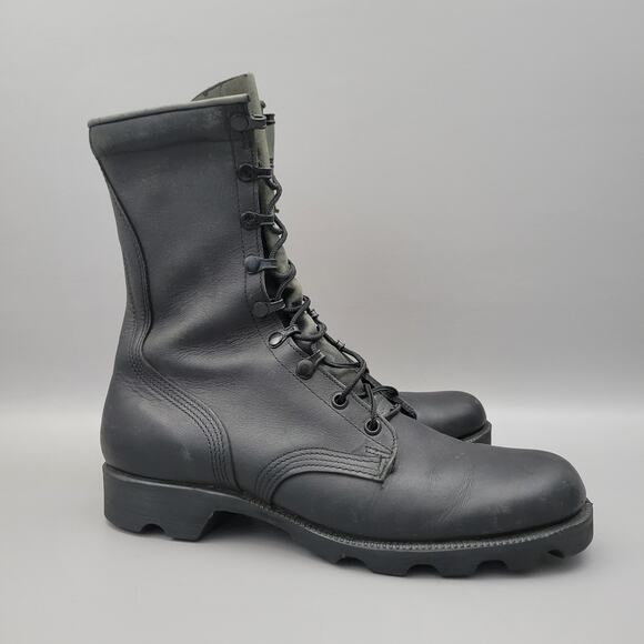 VTG Ro Search Boots Black Leather Combat Military Lace Up Men’s Sz 10 R main image 6